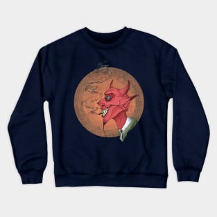 Devil face smoking cigarette Crewneck Sweatshirt